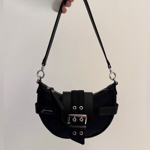 Ganni Black Belted Crossbody Bag